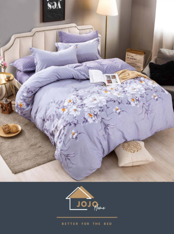 Lenjerii de pat cu elastic - 2 persoane - lenjerie-jojo-home-flori-lavanda-bumbac-finet.jpg