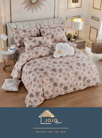 Lenjerii de pat fara elastic - 2 persoane - lenjerie-pat-dublu-bumbac-finet-jojo-home-trandafiri-roz-bej.jpg