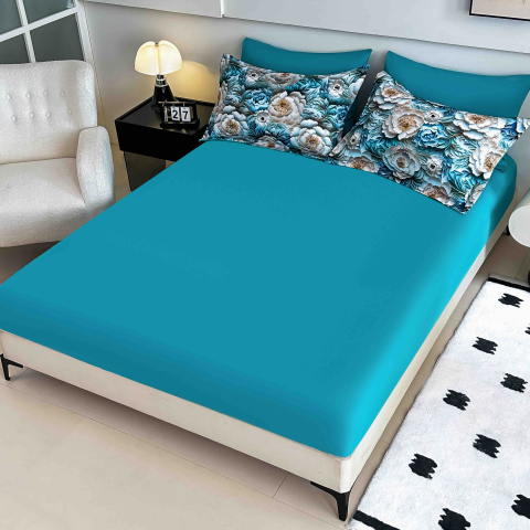 Lenjerie Finet – Blue Floral Prestige – 6 Piese – JOJO Home [1]