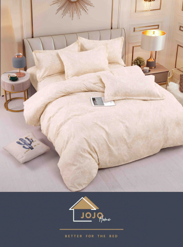 Lenjerii de pat fara elastic - 2 persoane - lenjerie-jojo-home-crem-ornamental.jpg