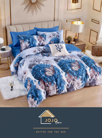 Lenjerii de pat fara elastic - 2 persoane - lenjerie-jojo-home-flori-albastre-fluturi.jpg