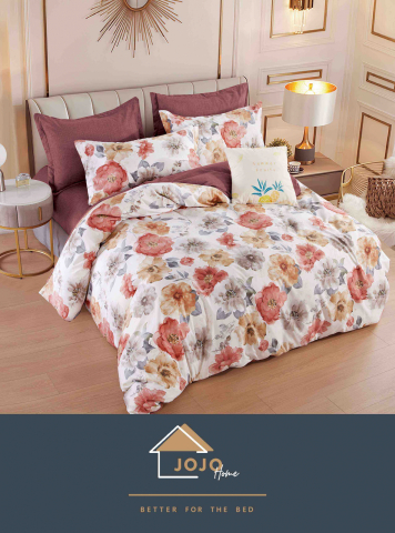 Lenjerii de pat fara elastic - 2 persoane - lenjerie-jojo-home-flori-roz-bej-eleganta.jpg