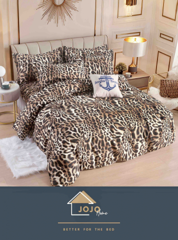 Lenjerii de pat fara elastic - 2 persoane - lenjerie-jojo-home-animal-print-leopard.jpg