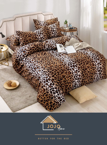 Lenjerii de pat fara elastic - 2 persoane - lenjerie-jojo-home-leopard-animal-print.jpg