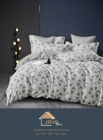 Lenjerii de pat fara elastic - 2 persoane - lenjerie-pat-jojo-home-geometric-gri-alb.jpg