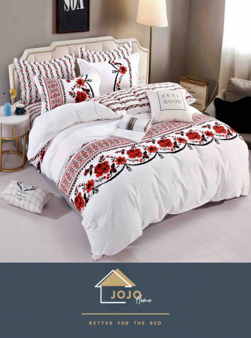 Lenjerii de pat cu elastic - 2 persoane - lenjerie-pat-jojo-home-traditional-rosu-elastic-bumbac-finet.jpg