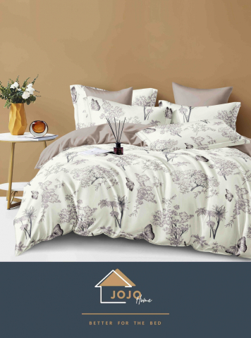 Lenjerii de pat cu elastic - 2 persoane - lenjerie-pat-jojo-home-fluturi-exotic-crem-gri.jpg