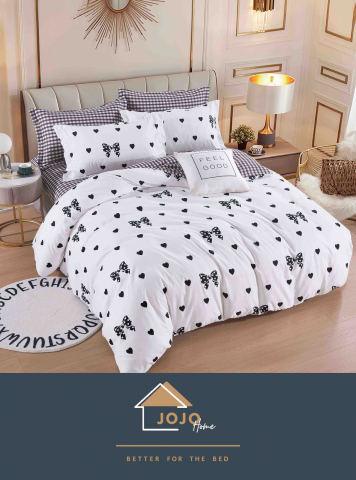 Lenjerii de pat cu elastic - 2 persoane - lenjerie-jojo-home-inimioare-fundite-alb-negru.jpg