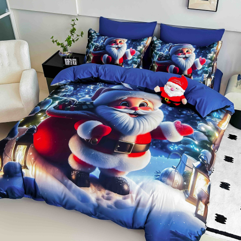 Lenjerie pat Finet gros JOJO HOME Craciun – model festiv [2]