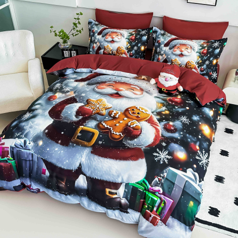 Lenjerie pat Finet gros JOJO HOME Craciun – model festiv [2]