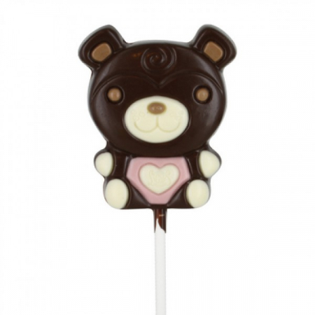 CONFISERIE LEONIDAS - Lollipop Urs Ciocolata Neagra 30g
