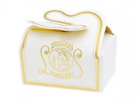 BALLOTIN CIOCOLATA ASORTATA - Mini ballotin alb fluture 2 praline