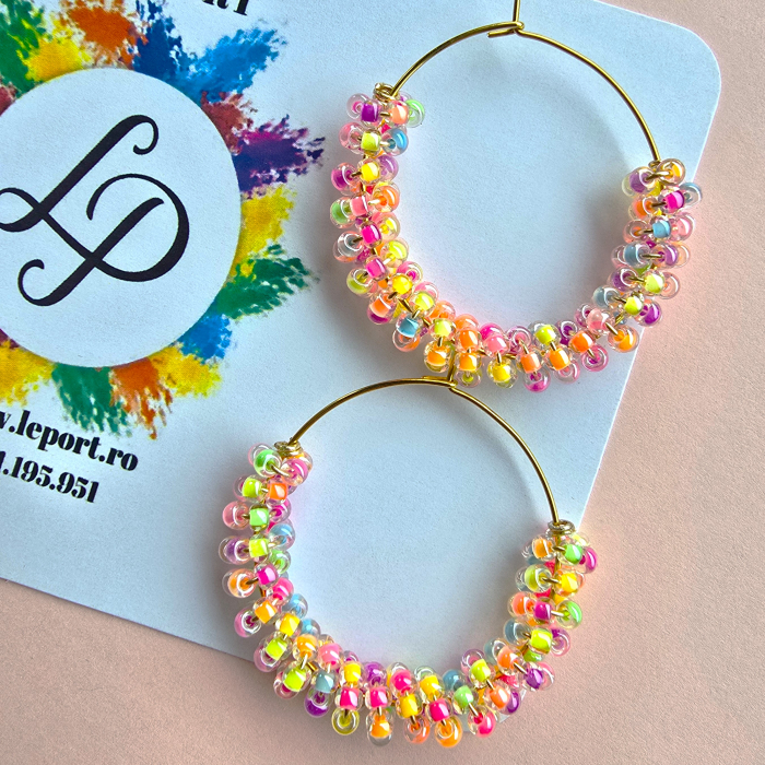 Cercei hoops neon [1]