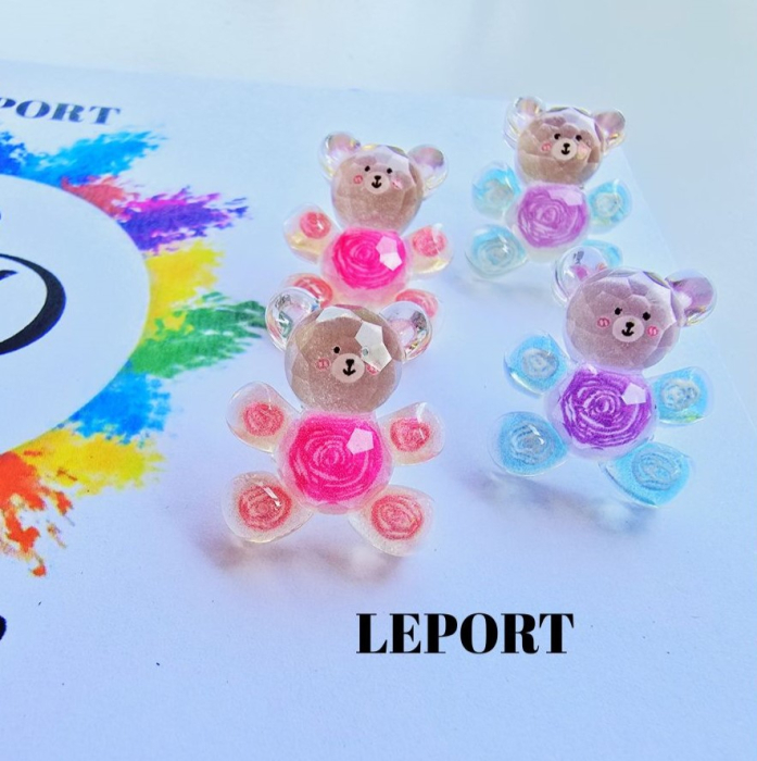 Cercei ursuleti bleu [4]