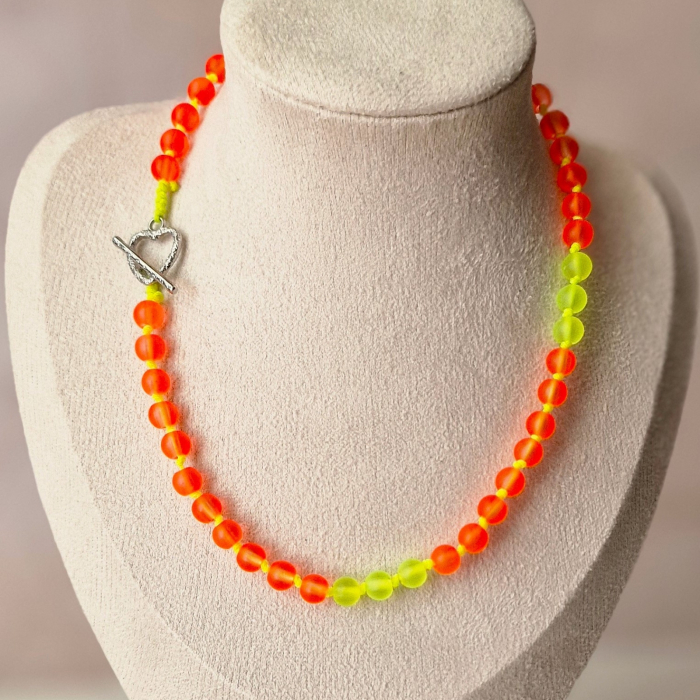 Colier margele frosted neon [3]