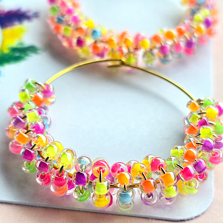 Cercei hoops neon [2]