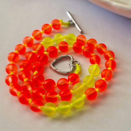 Colier margele frosted neon [1]