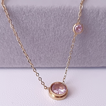 Colier cristale roz [5]
