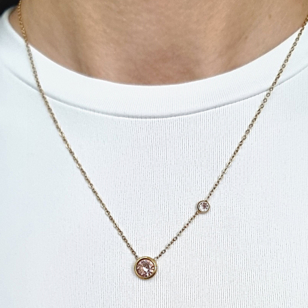 Colier cristale roz [2]