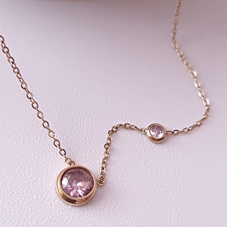 Colier cristale roz [3]