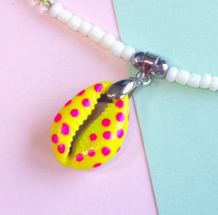 Coliere - Colier scoica colorata buline