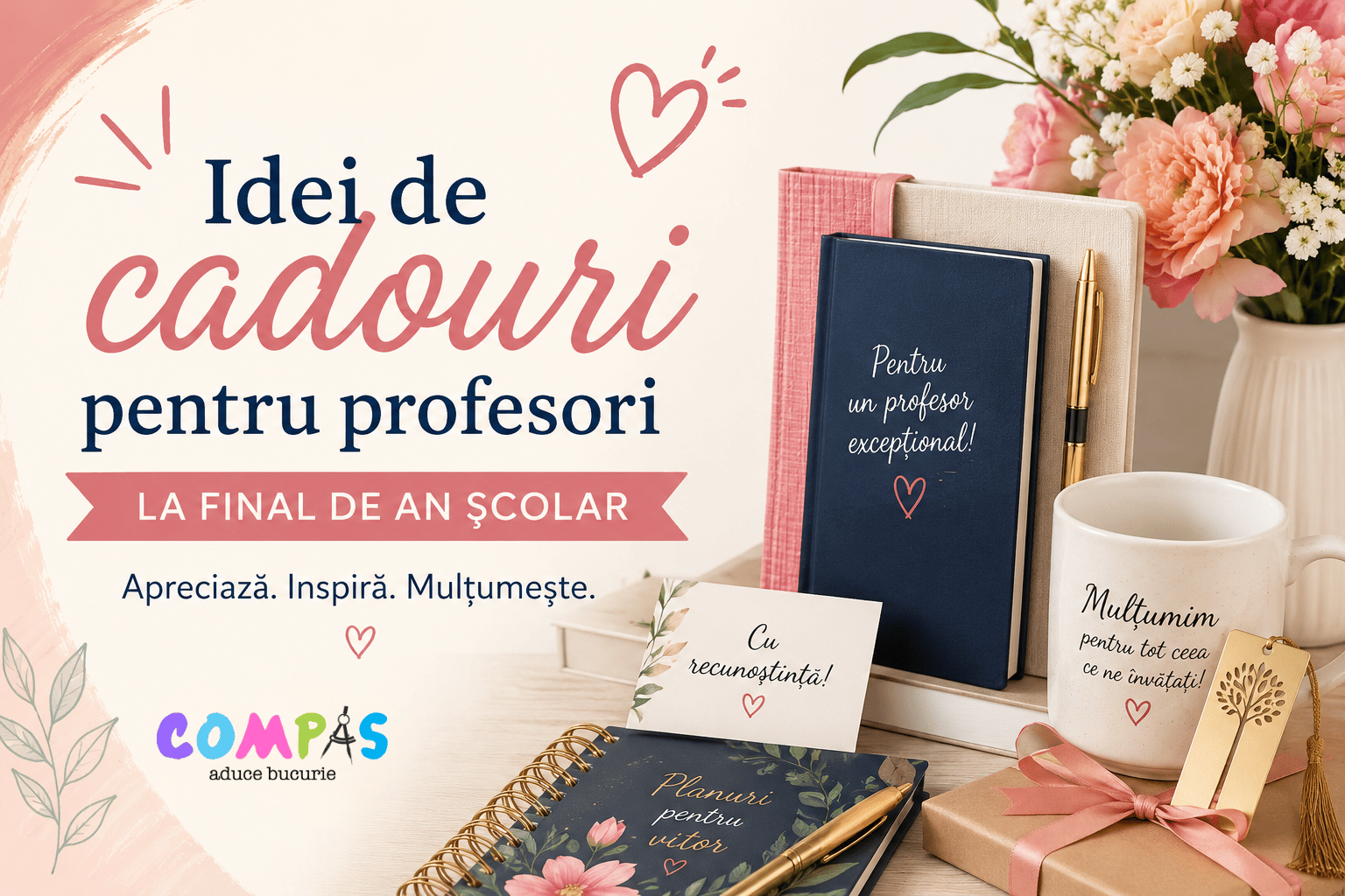 Cauți un cadou pentru profesori la final de an școlar?