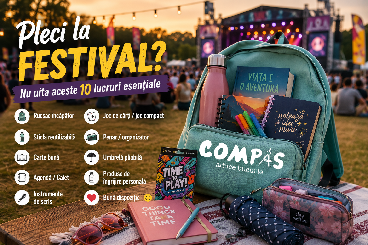 Pleci la festival? Nu uita aceste 10 lucruri esențiale