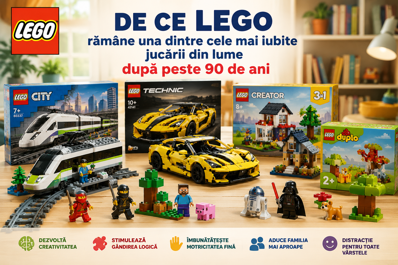 De ce LEGO rămâne una dintre cele mai iubite jucării din lume după peste 90 de ani