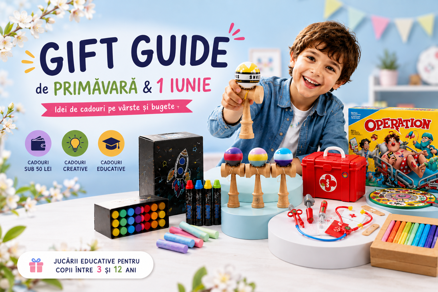 Gift Guide de Primăvară & 1 Iunie – Cadouri pentru copii pe vârste și bugete 