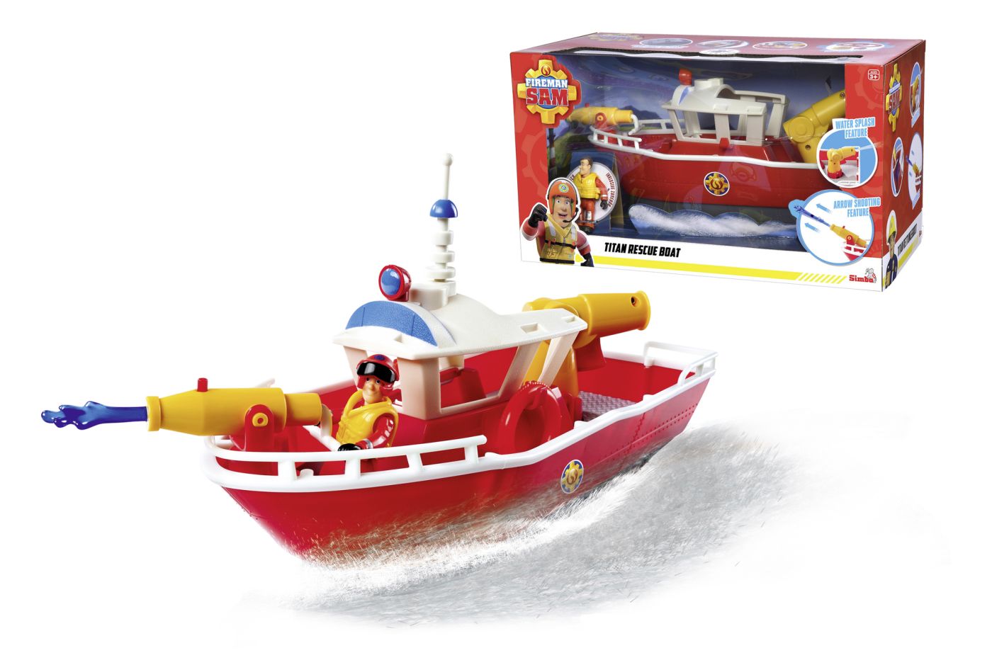 POMPIERUL SAM BARCA DE SALVARE TITAN CU FIGURINA SAM SI ACCESORII [2]