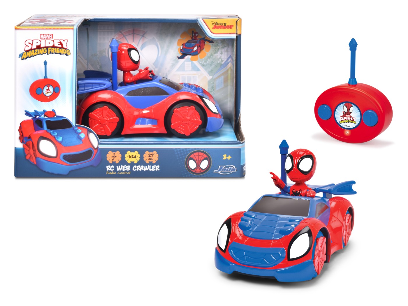 Masinuțe cu telecomandă - JADA MASINUTA RC SPIDEY WEB CRAWLER SCARA 1:24