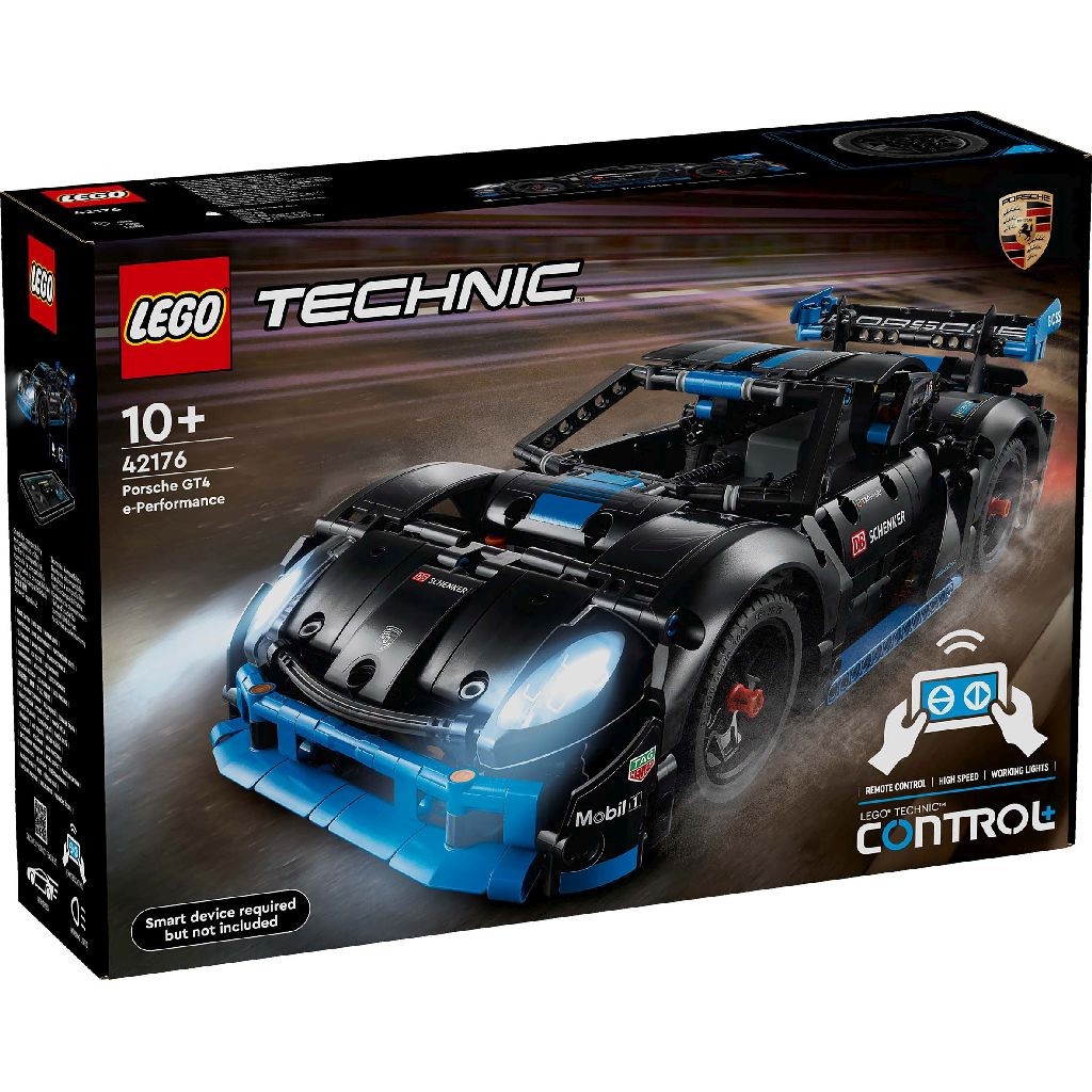 Jocuri educative și de societate - LEGO TECHNIC MASINA DE CURSE PORSCHE GT4 E-PERFORMANCE 42176