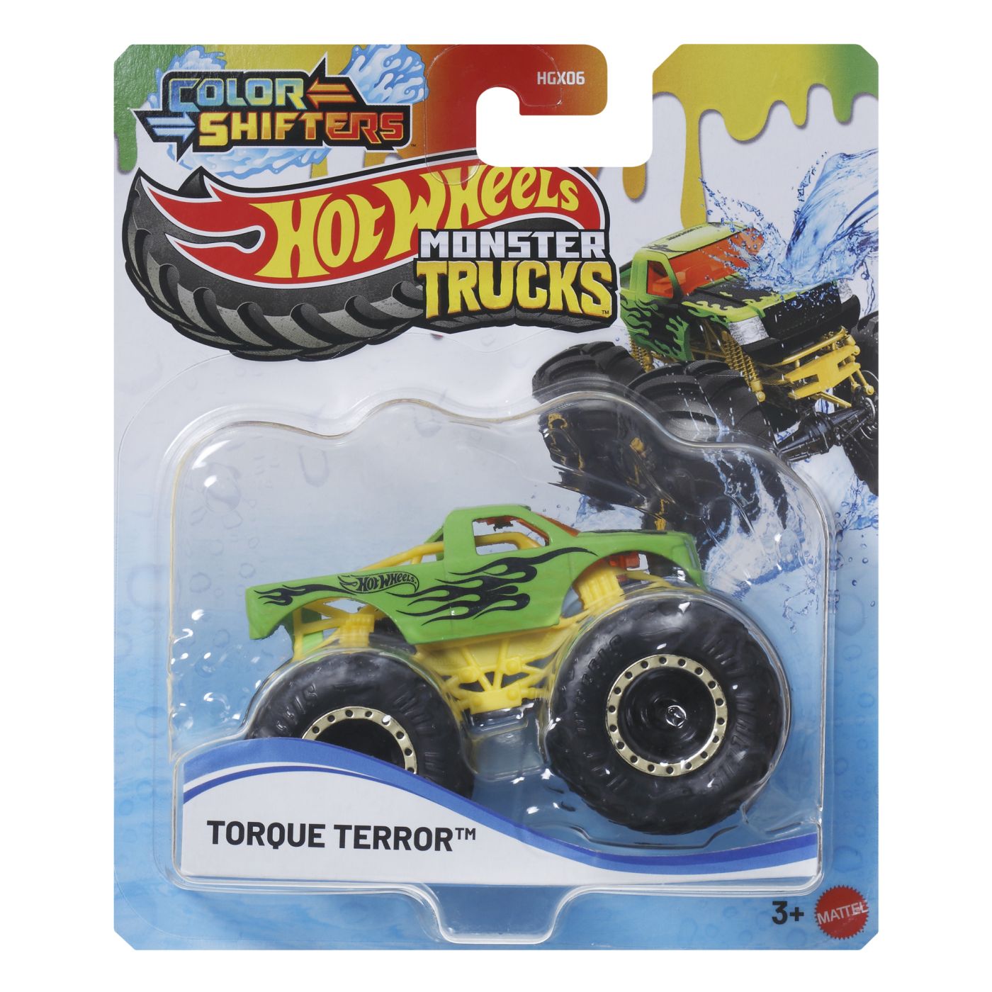Jucării și jocuri - HOT WHEELS MONSTER TRUCK CAMION TORQUE TERROR CU CULORI SCHIMBATOARE SCARA 1 LA 64
