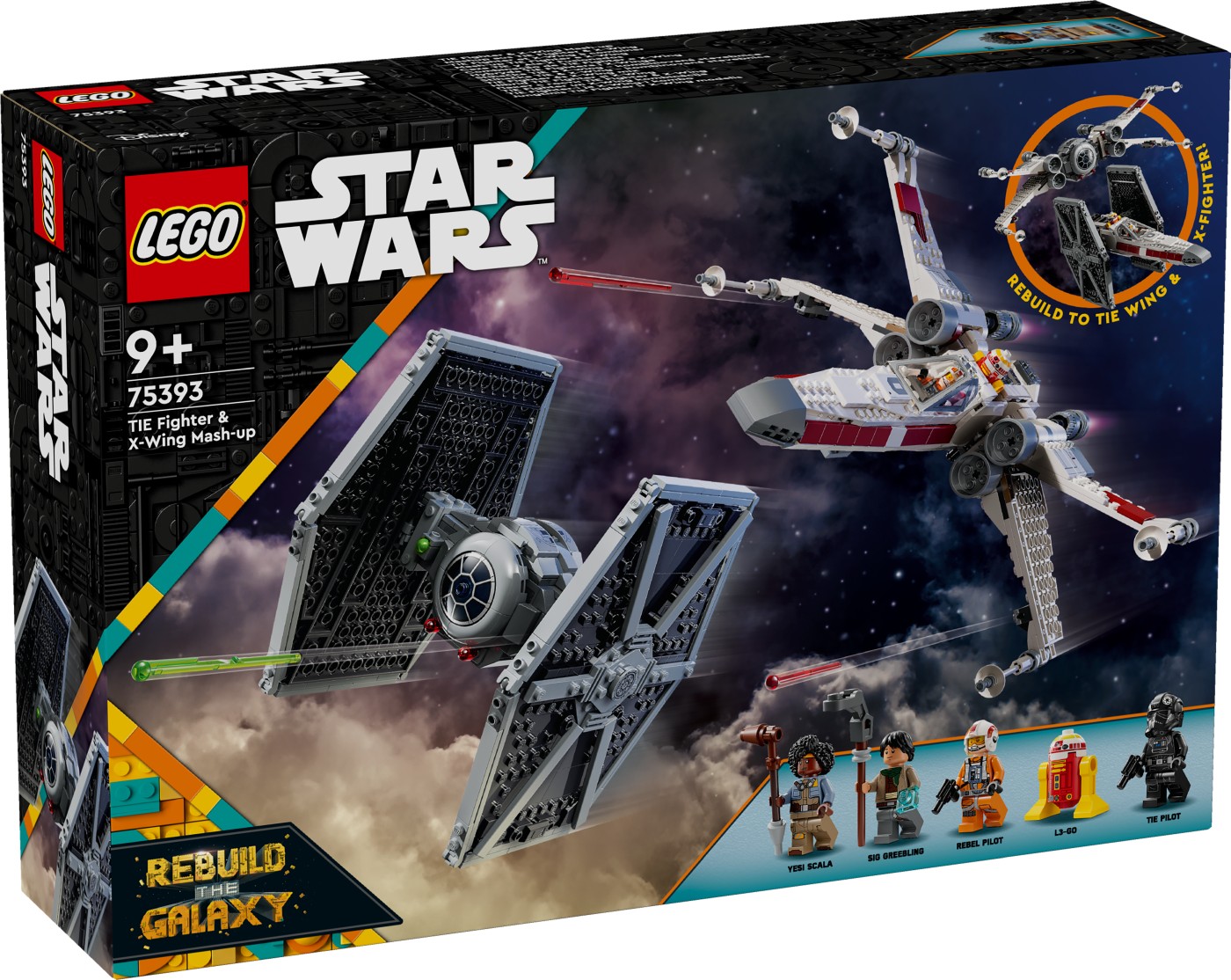 Jocuri educative și de societate - LEGO STAR WARS HIBRID TIE FIGHTER SI X-WING 75393