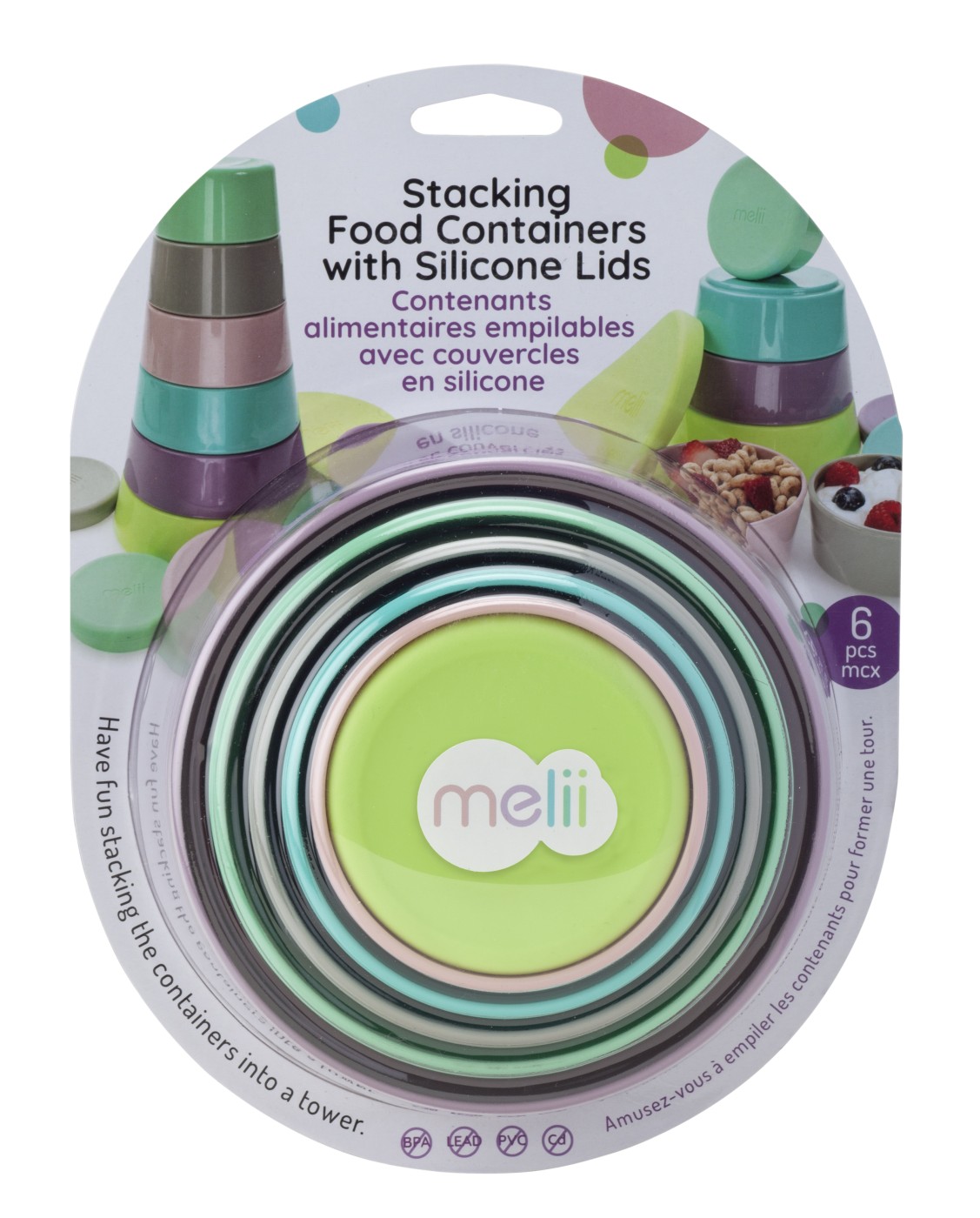 Jucării și jocuri - SET 6 RECIPIENTE HRANA BEBE, MELII, MODEL TURN