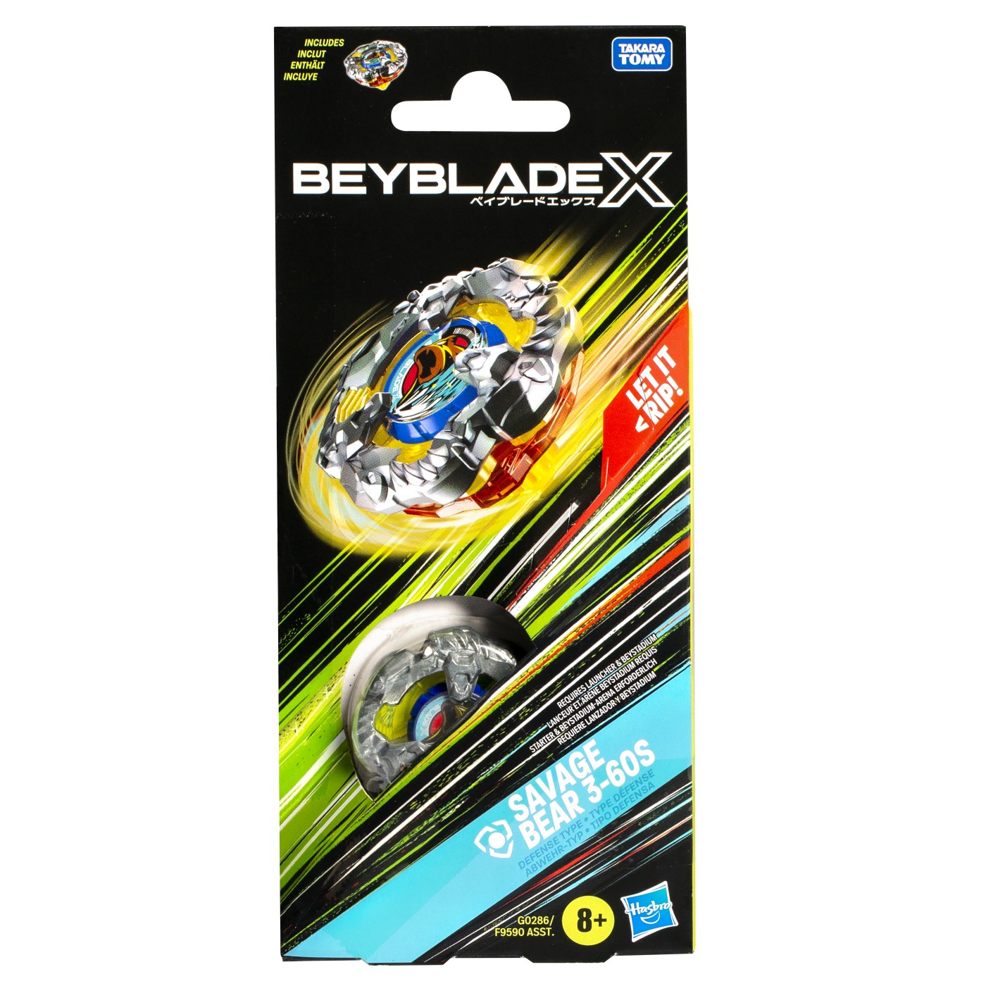 Figurine - BEYBLADE X LET IT RIP SPIRALA SAVAGE BEAR 3-60S