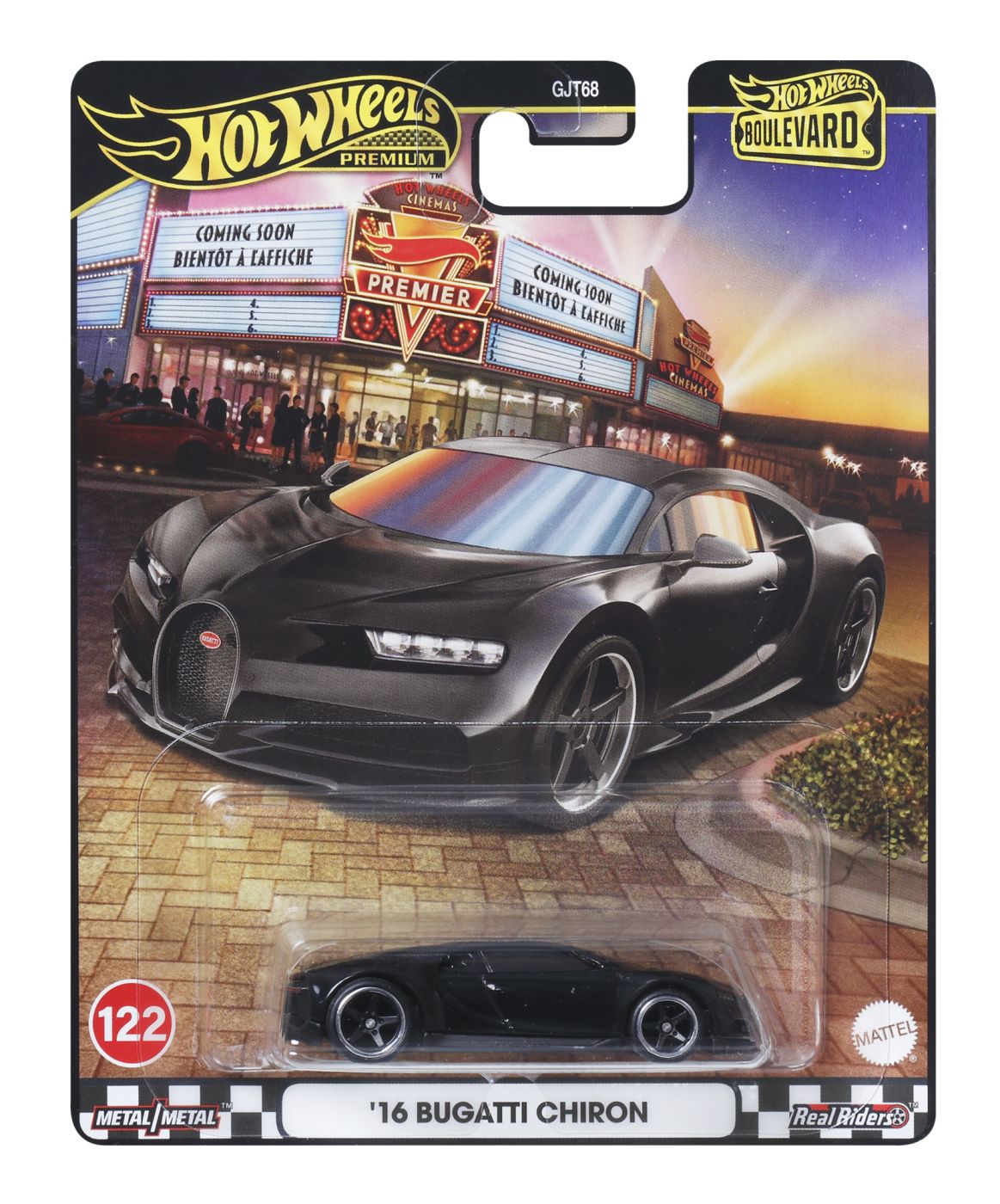 Jucării și jocuri - HOT WHEELS PREMIUM BOULEVARD MASINUTA METALICA BUGATTI CHIRON 16 SCARA 1:64
