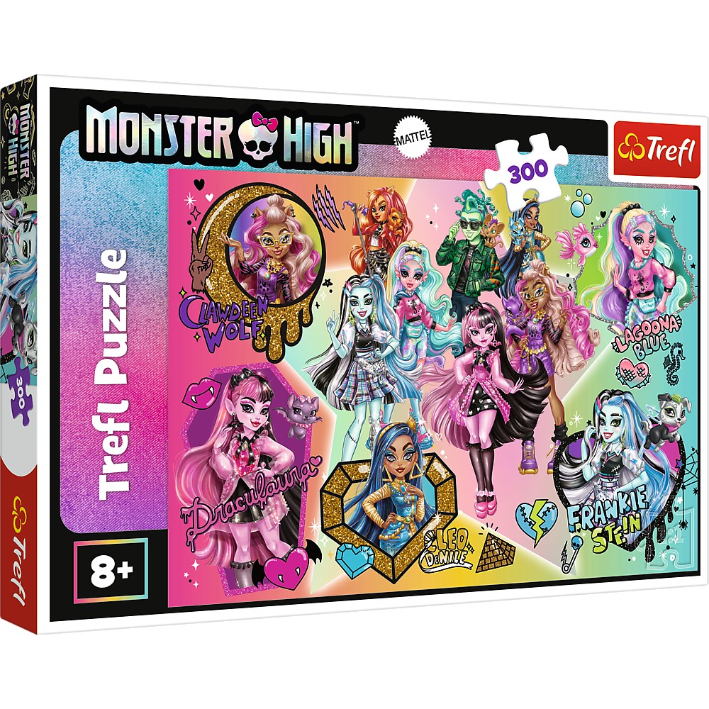 Jucării și jocuri - PUZZLE TREFL 300 MONSTER HIGH ZOMBI IN TOP
