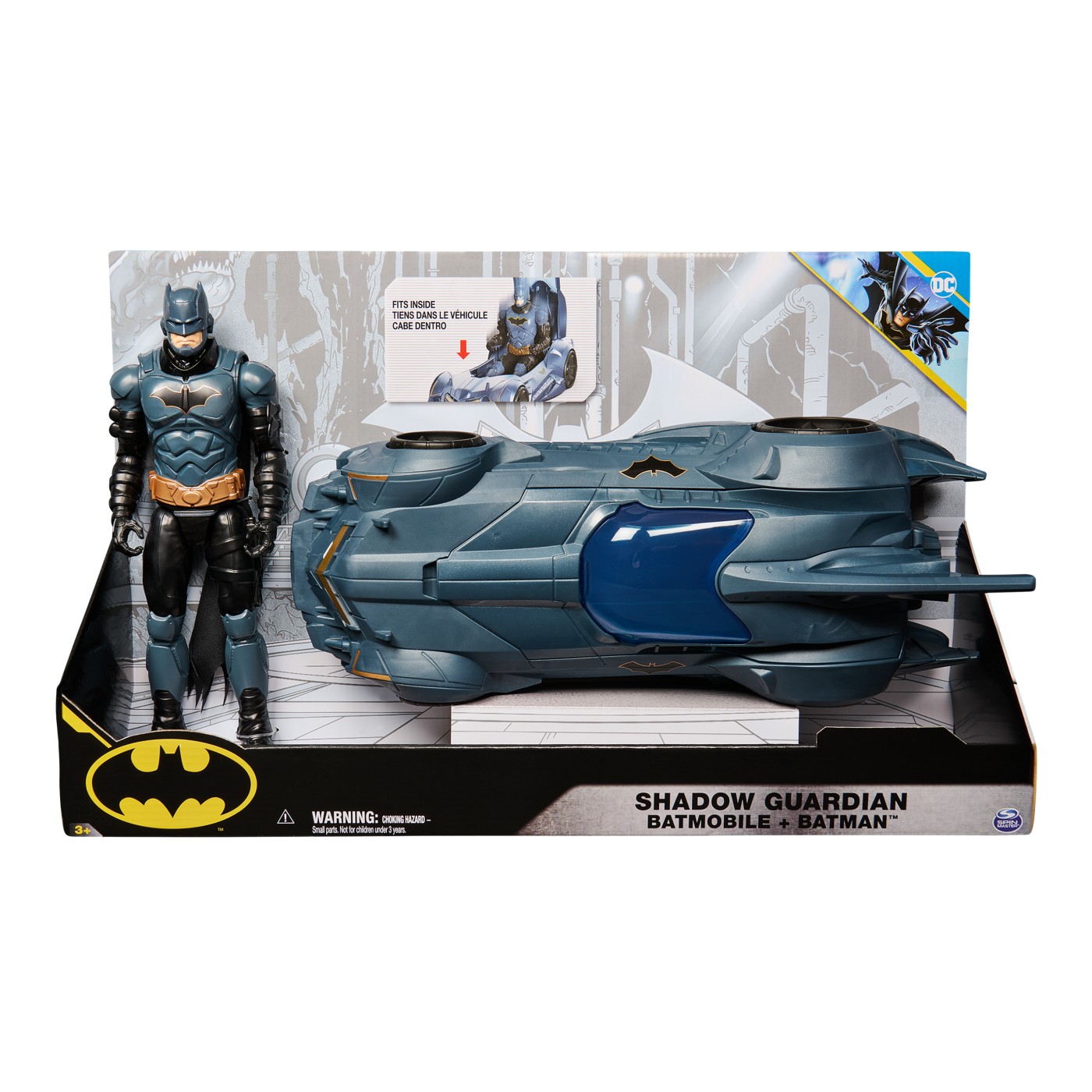 Jucării și jocuri - BATMAN SHADOW GUARDIAN SET VEHICUL BATMOBILE SI FIGURINA BATMAN 30CM