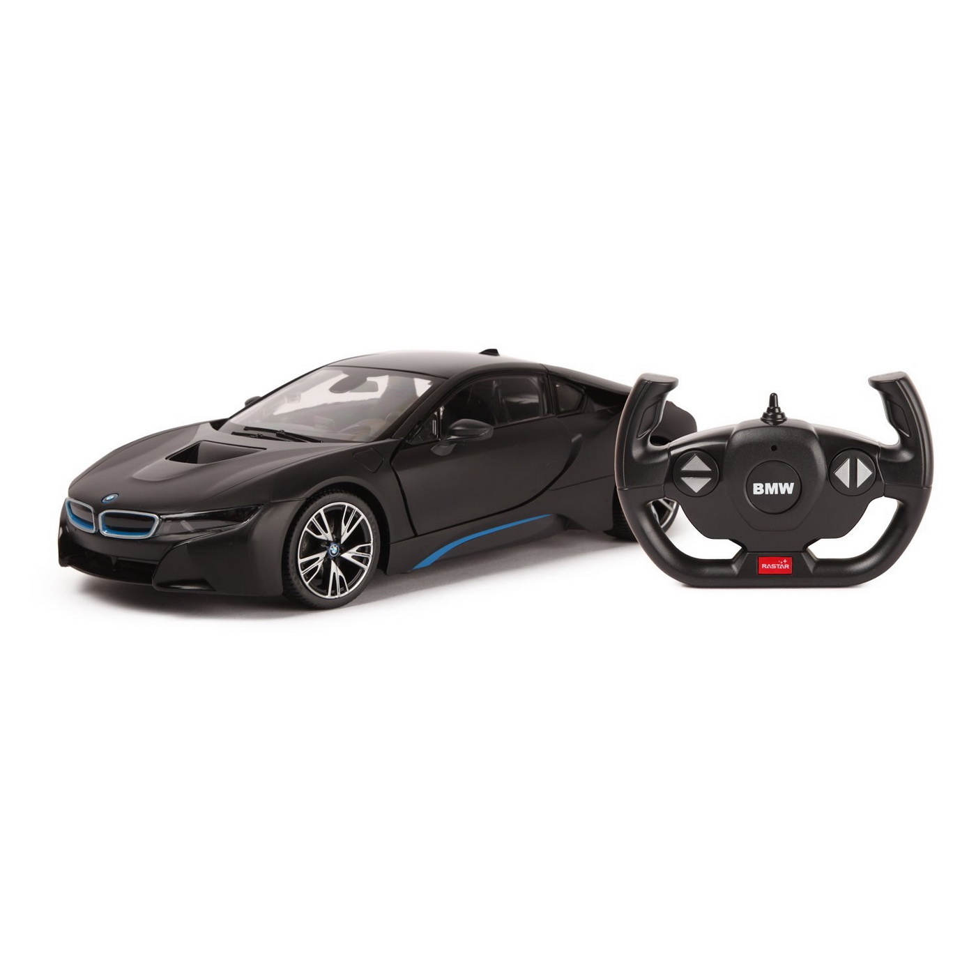 Jucării și jocuri - MASINA CU TELECOMANDA BMW I8 NEGRU SCARA 1 LA 14