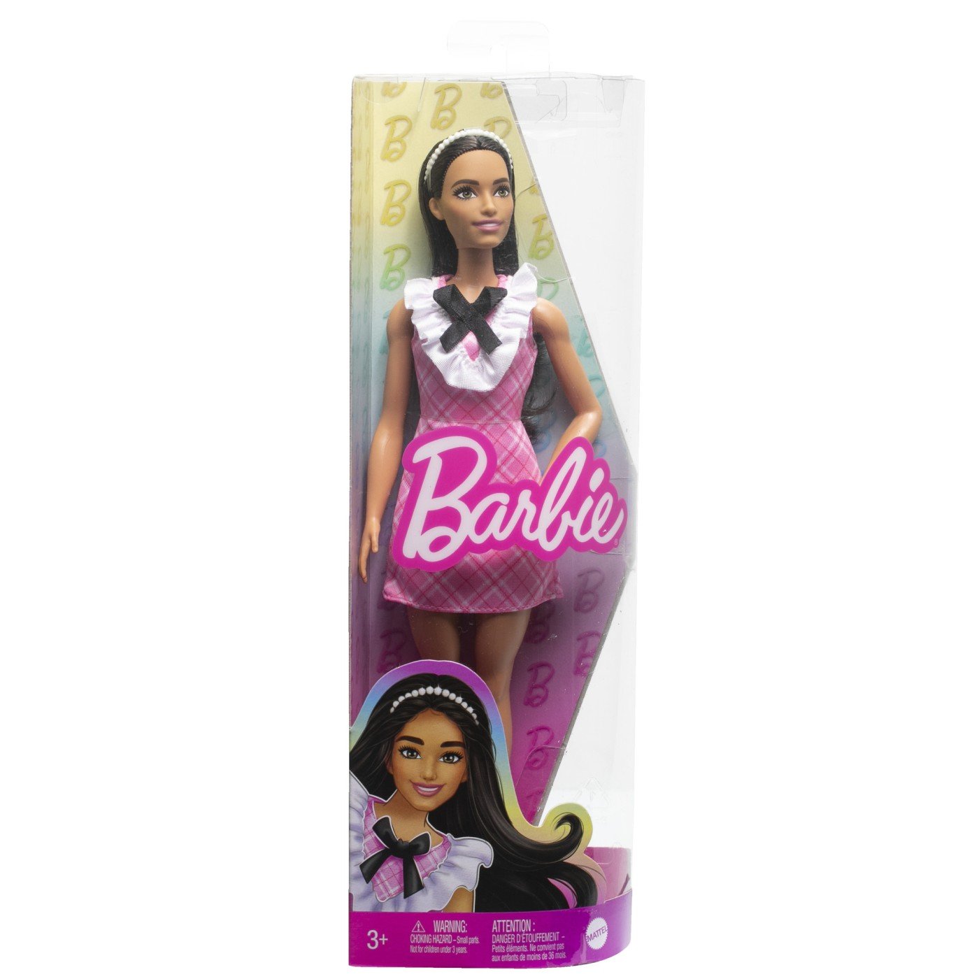 Jucării și jocuri - PAPUSA BARBIE FASHIONISTA BRUNETA CU BENTITA