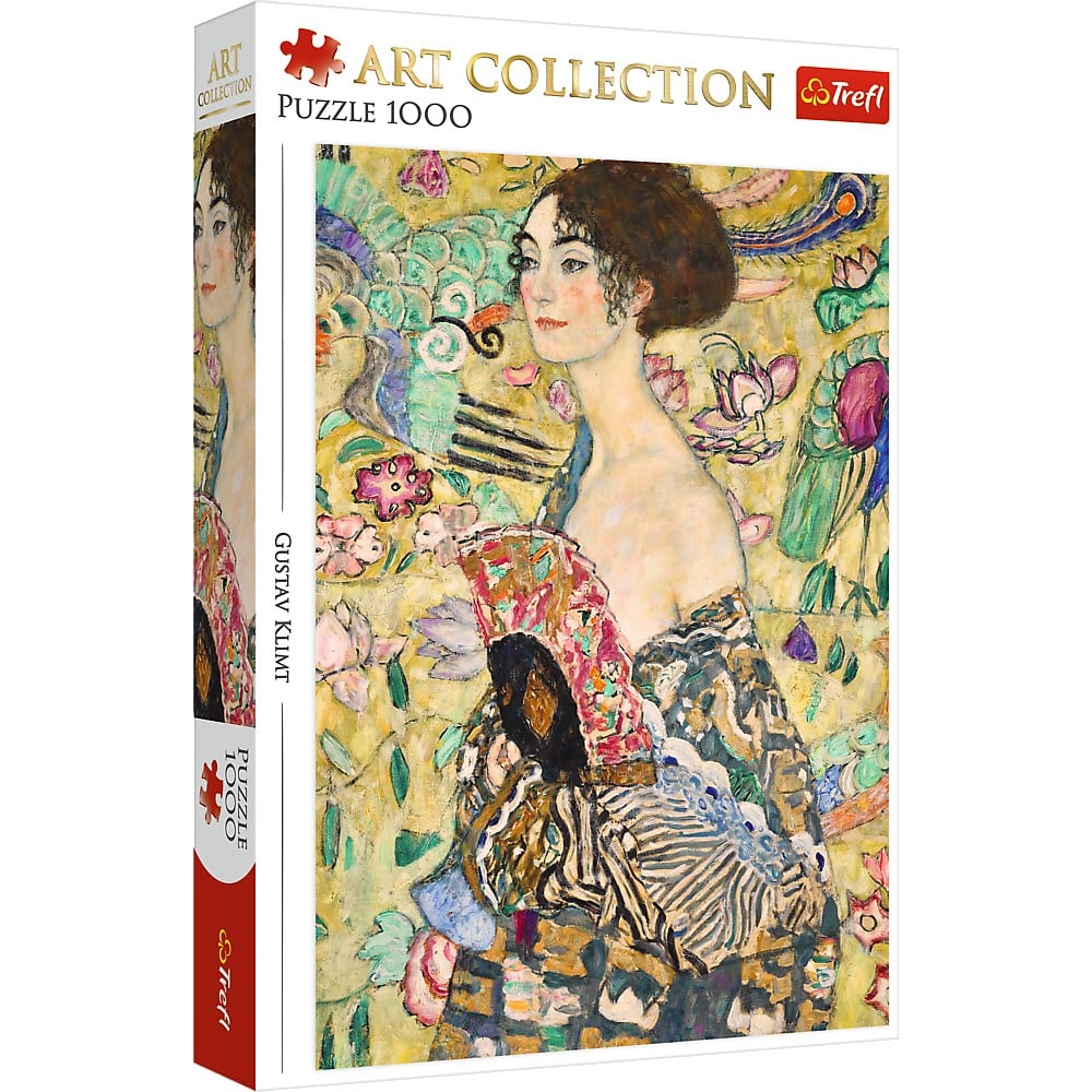 Jucării și jocuri - PUZZLE TREFL 1000 ART COLLECTION GUSTAV KLIMT DOAMNA CU EVANTAI