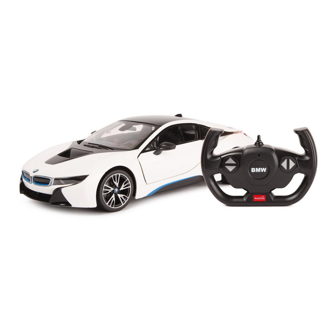 Jucării și jocuri - MASINA CU TELECOMANDA BMW I8 ALB SCARA 1 LA 14