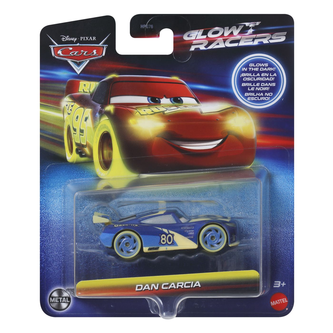 Jucării și jocuri - CARS GLOW RACERS MASINUTA METALICA DAN CARCIA SCARA 1 LA 55