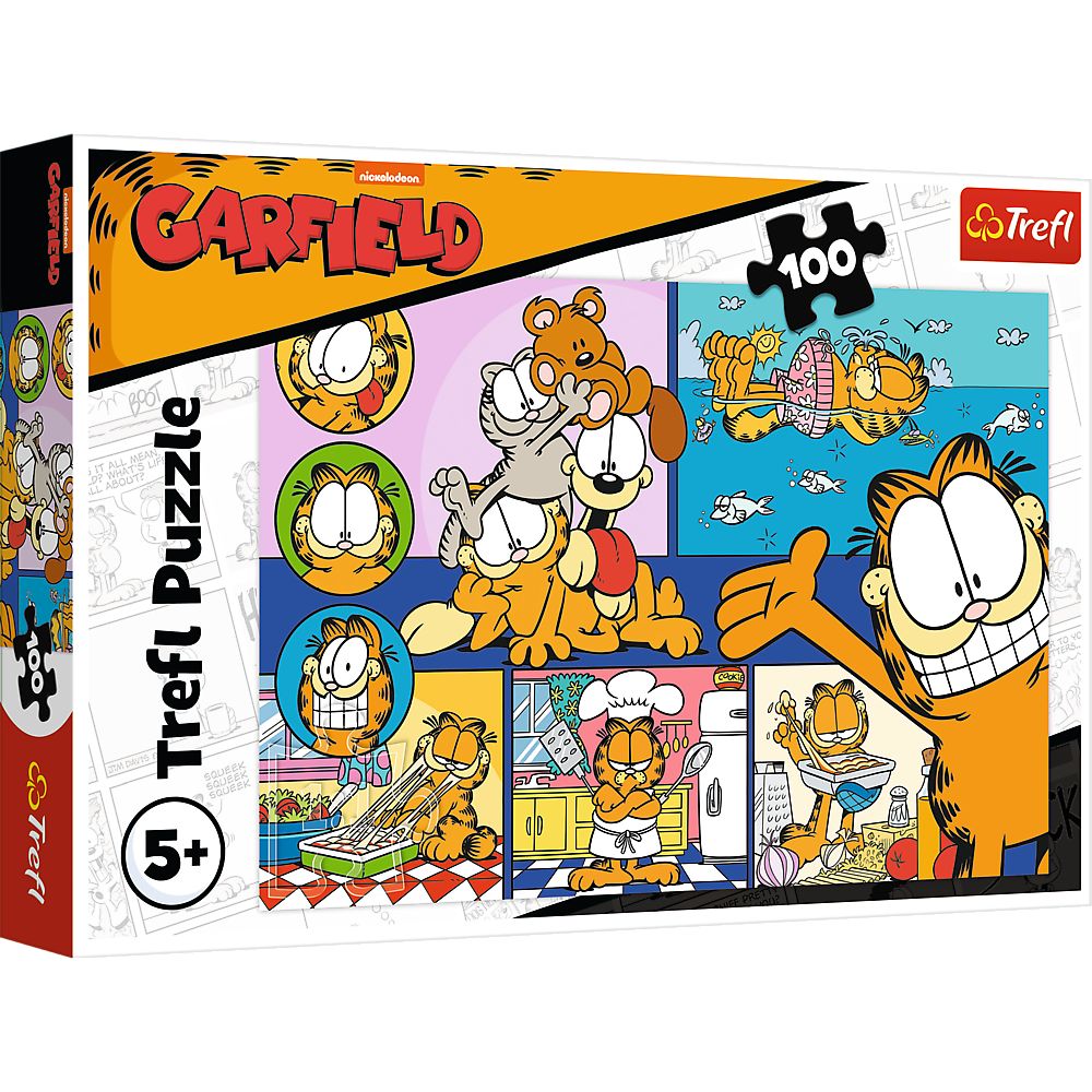 Jucării și jocuri - PUZZLE TREFL 100 LENESUL GARFIELD