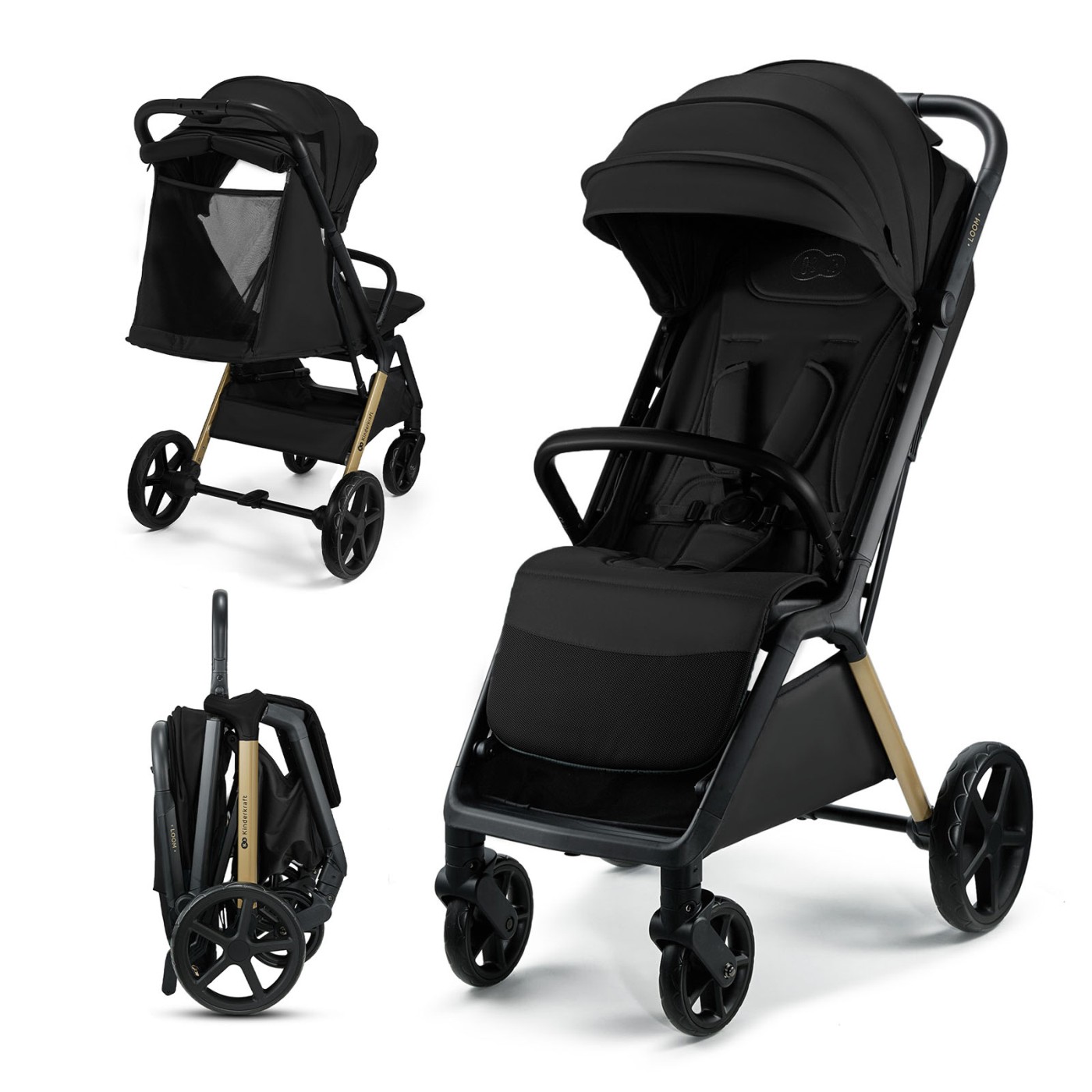 Jucării și jocuri - CARUCIOR SPORT KINDERKRAFT LOOM, 0-22 KG, INK BLACK