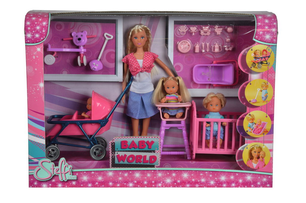 Jucării și jocuri - SET PAPUSA STEFFI CU 3 BEBELUSI SI ACCESORII