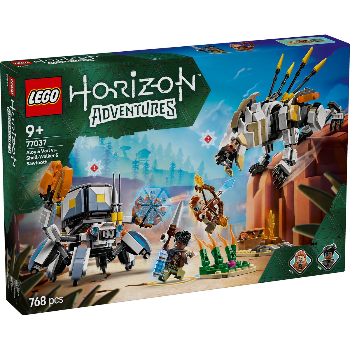 Jocuri educative și de societate - LEGO HORIZON ADVENTURES ALOY SI VARL VS SHELL WALKER SI SAWTOOTH 77037