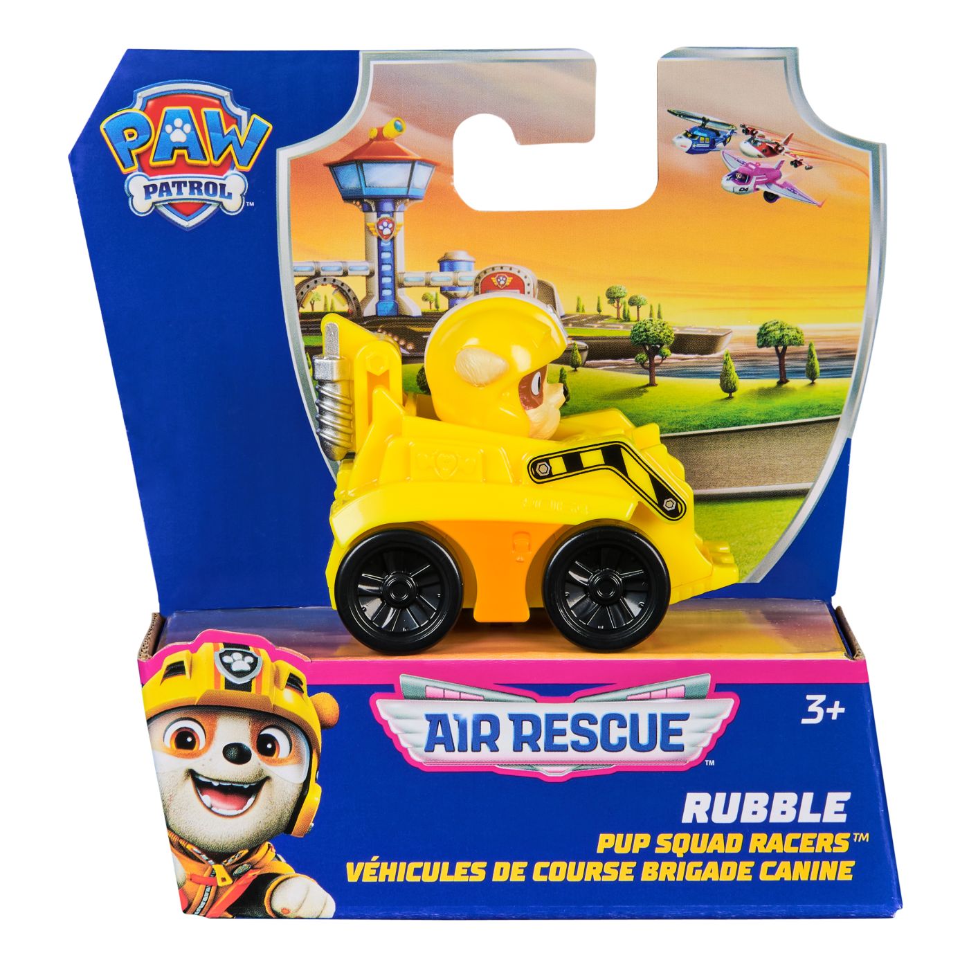 PATRULA CATELUSILOR PUP SQUAD RACERS AIR RESCUE VEHICUL METALIC RUBBLE SCARA 1 LA 55 [1]
