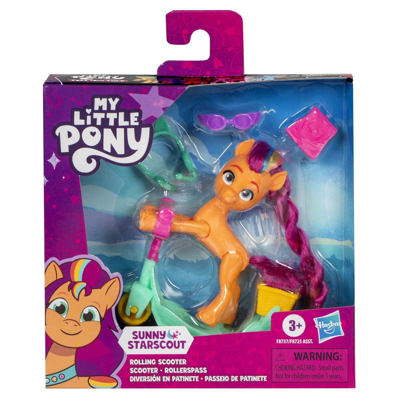 Figurine - MY LITTLE PONY SUNNY STARSCOUT PE SCOOTER SET FIGURINA SI 4 ACCESORII